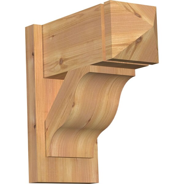 Ekena Millwork Funston Arts & Crafts Smooth Outlooker, Western Red Cedar, 7 1/2"W x 16"D x 16"H OUT08X16X16FST03SWR - main